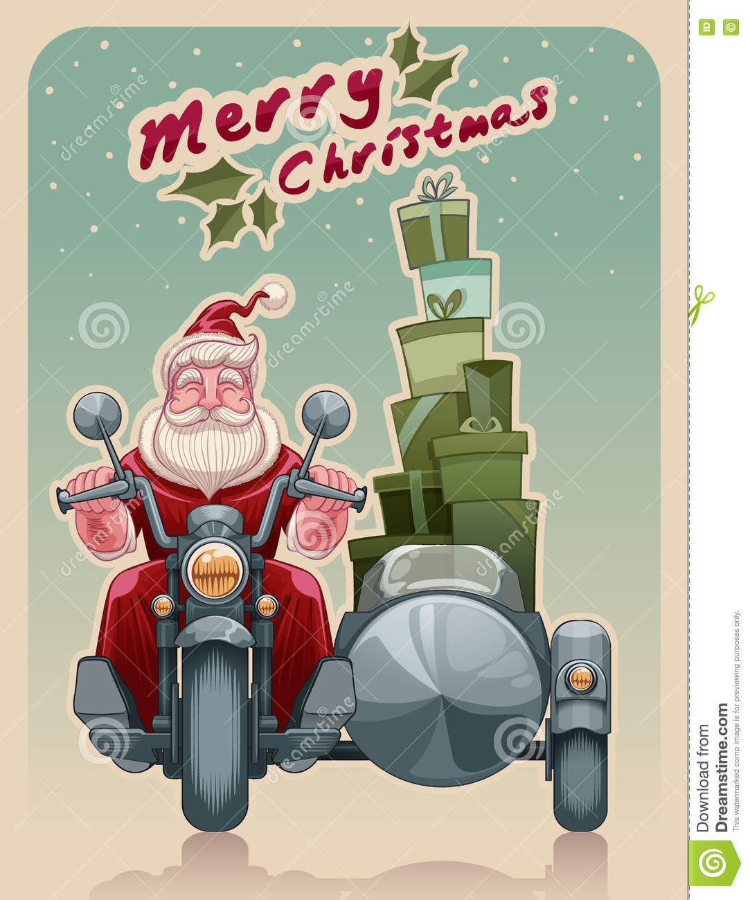 Detail Santa On Motorcycle Clipart Nomer 13