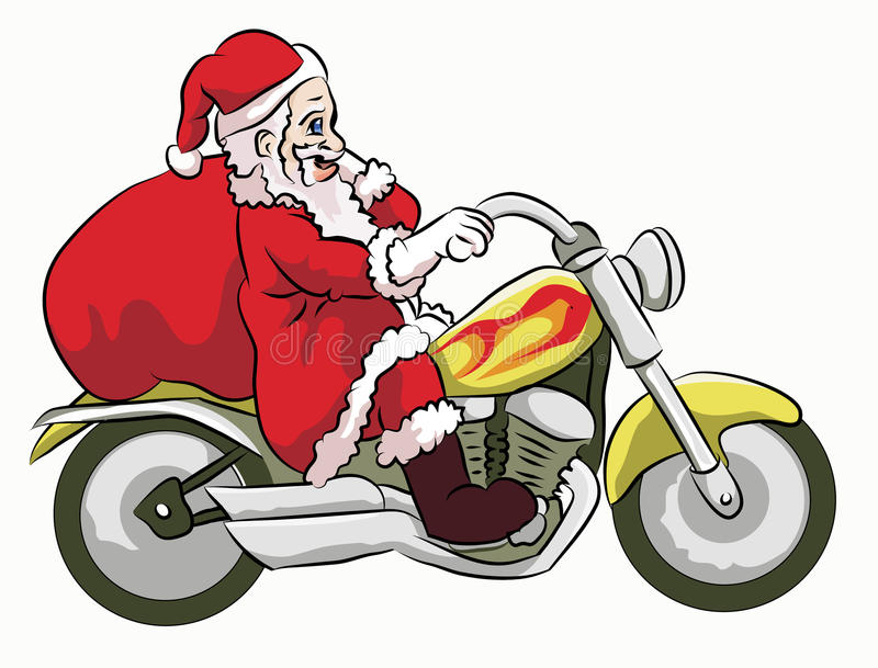 Detail Santa On Motorcycle Clipart Nomer 17