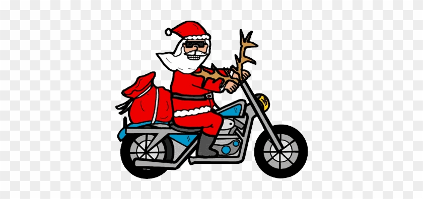 Detail Santa On Motorcycle Clipart Nomer 21