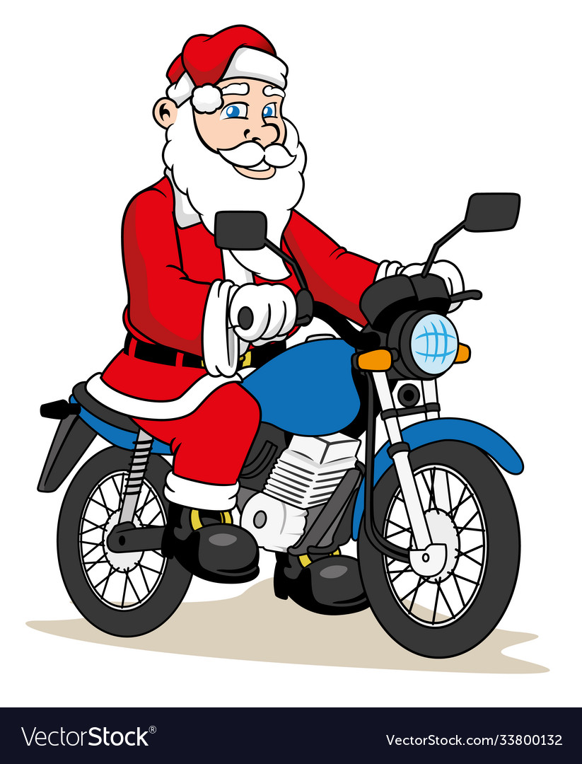 Detail Santa On Motorcycle Clipart Nomer 26