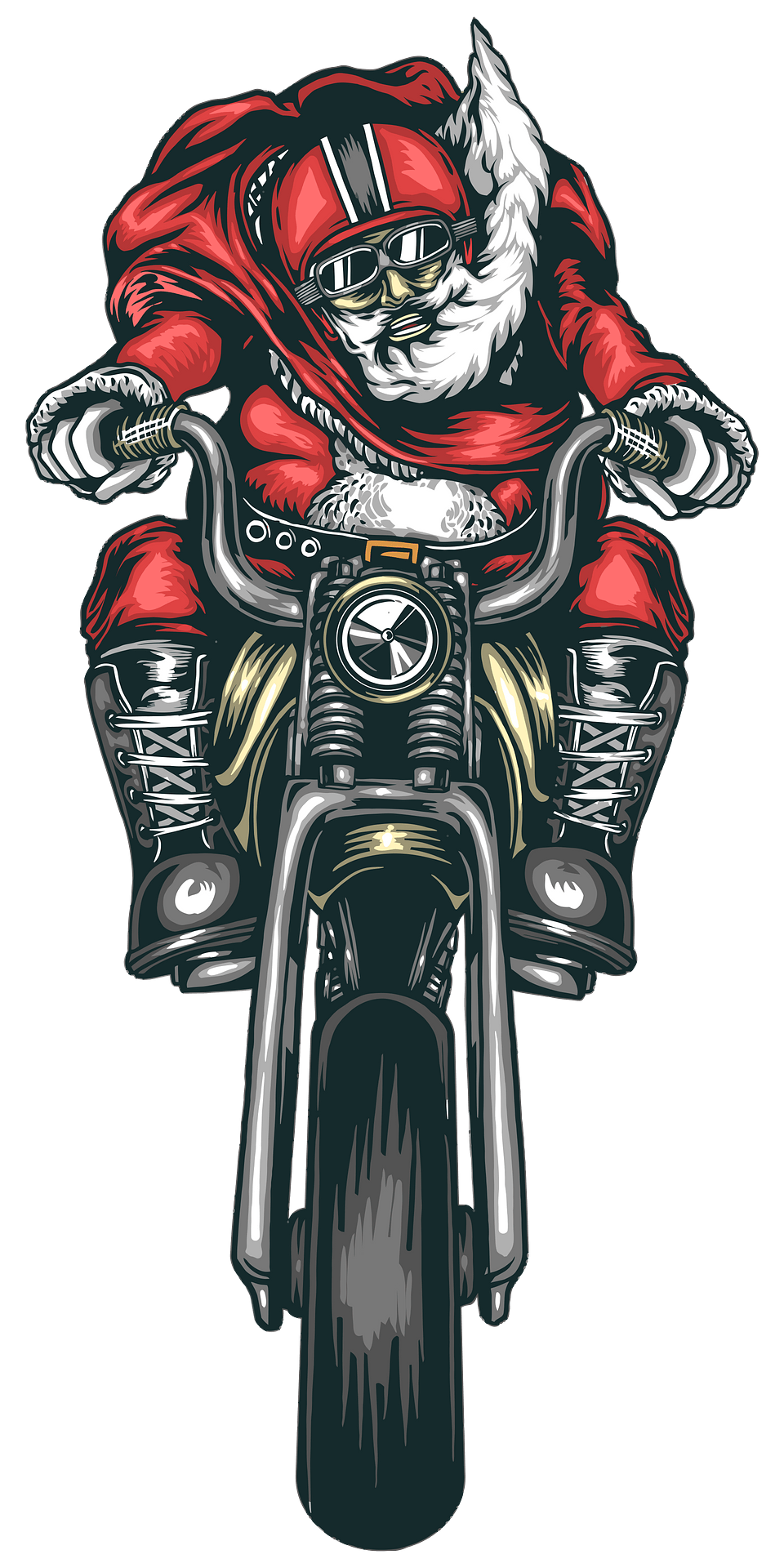 Detail Santa On Motorcycle Clipart Nomer 27