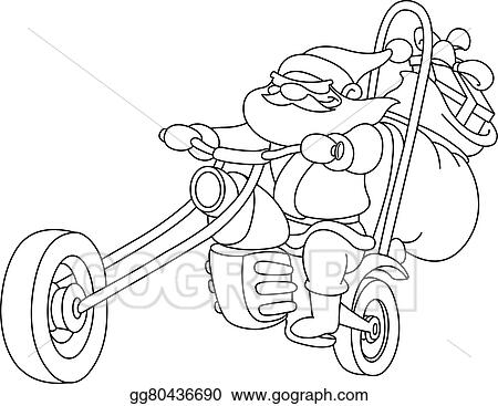 Detail Santa On Motorcycle Clipart Nomer 36