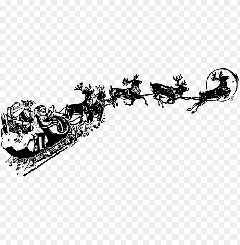 Detail Santa On Sleigh Png Nomer 16