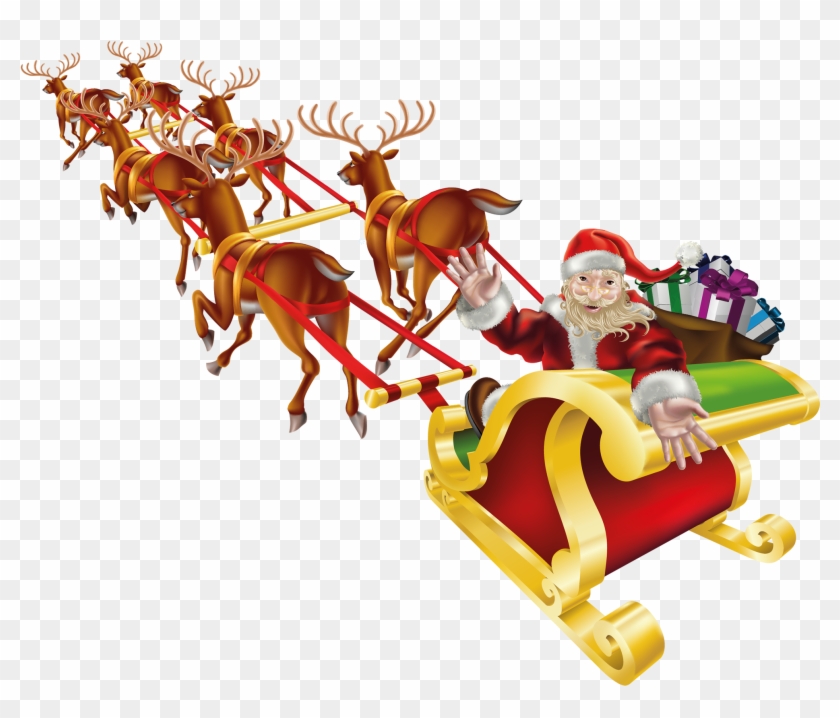 Detail Santa On Sleigh Png Nomer 41