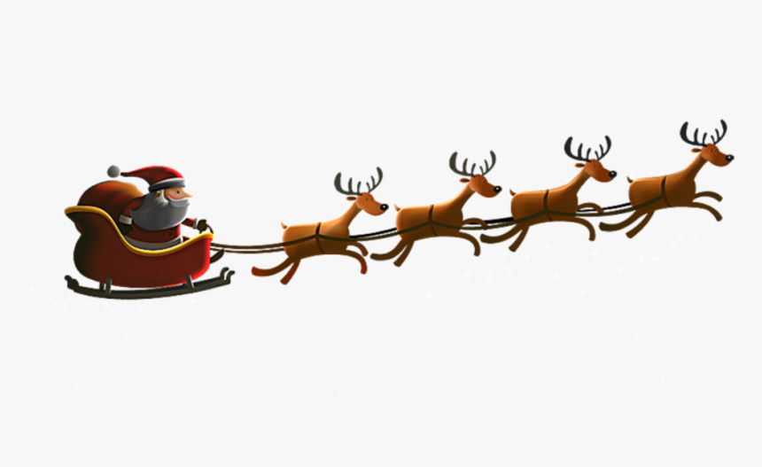 Download Santa Reindeer Png Nomer 1
