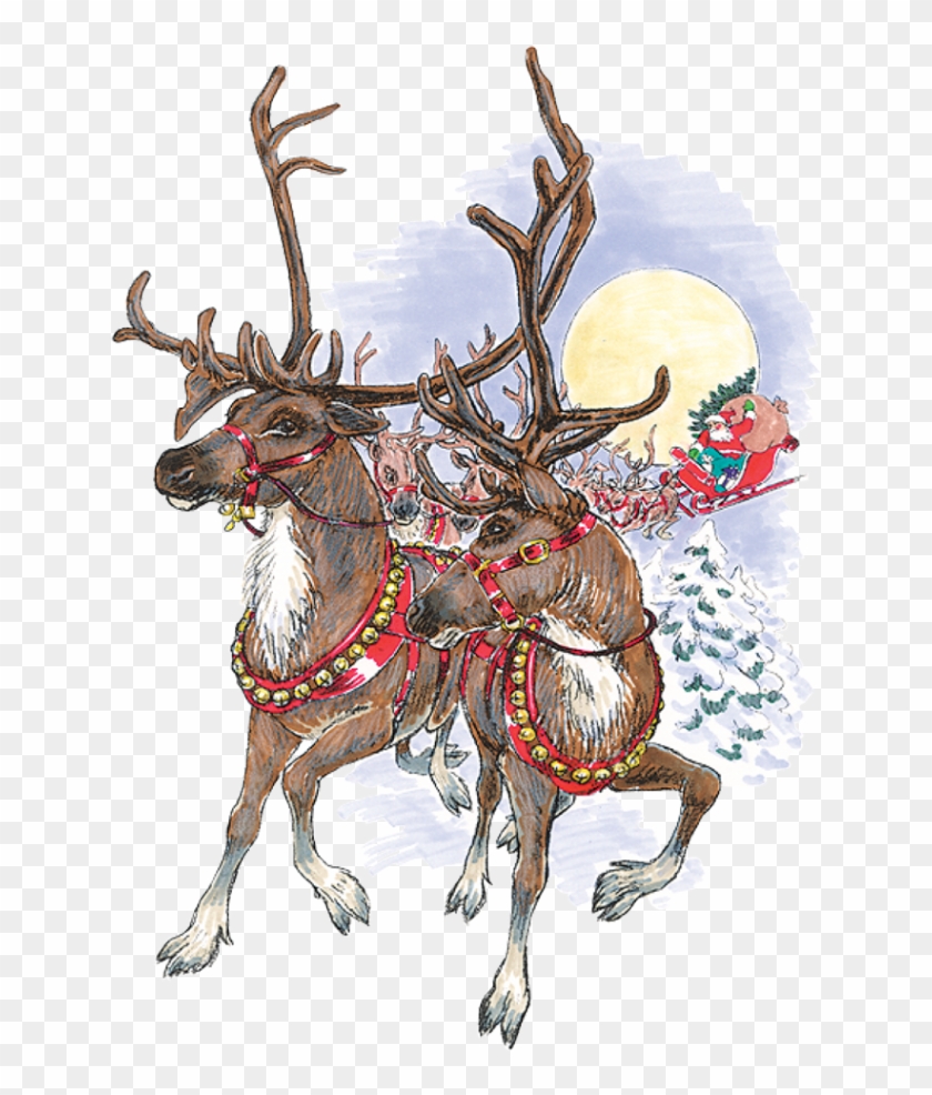 Detail Santa Sleigh And Reindeer Png Nomer 31