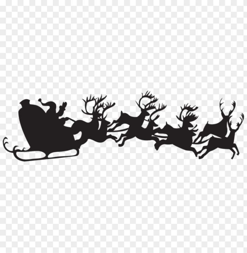 Detail Santa Sleigh And Reindeer Png Nomer 32