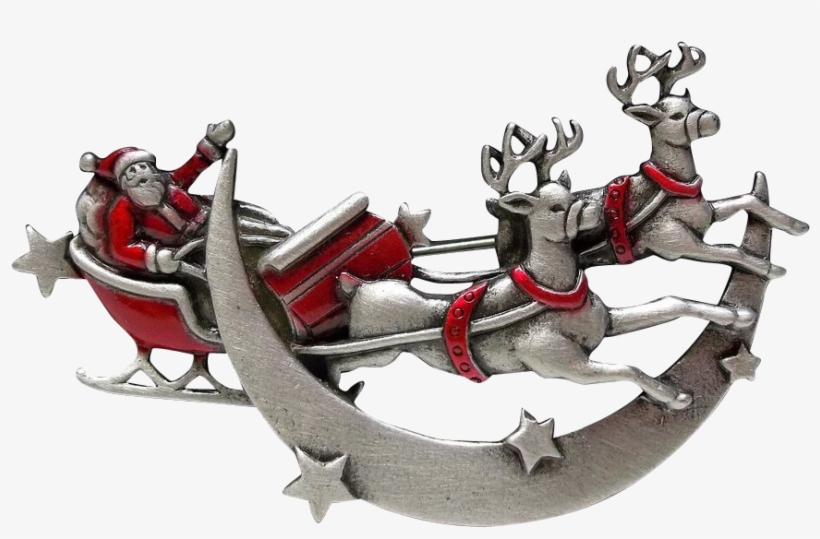 Detail Santa Sleigh And Reindeer Png Nomer 38