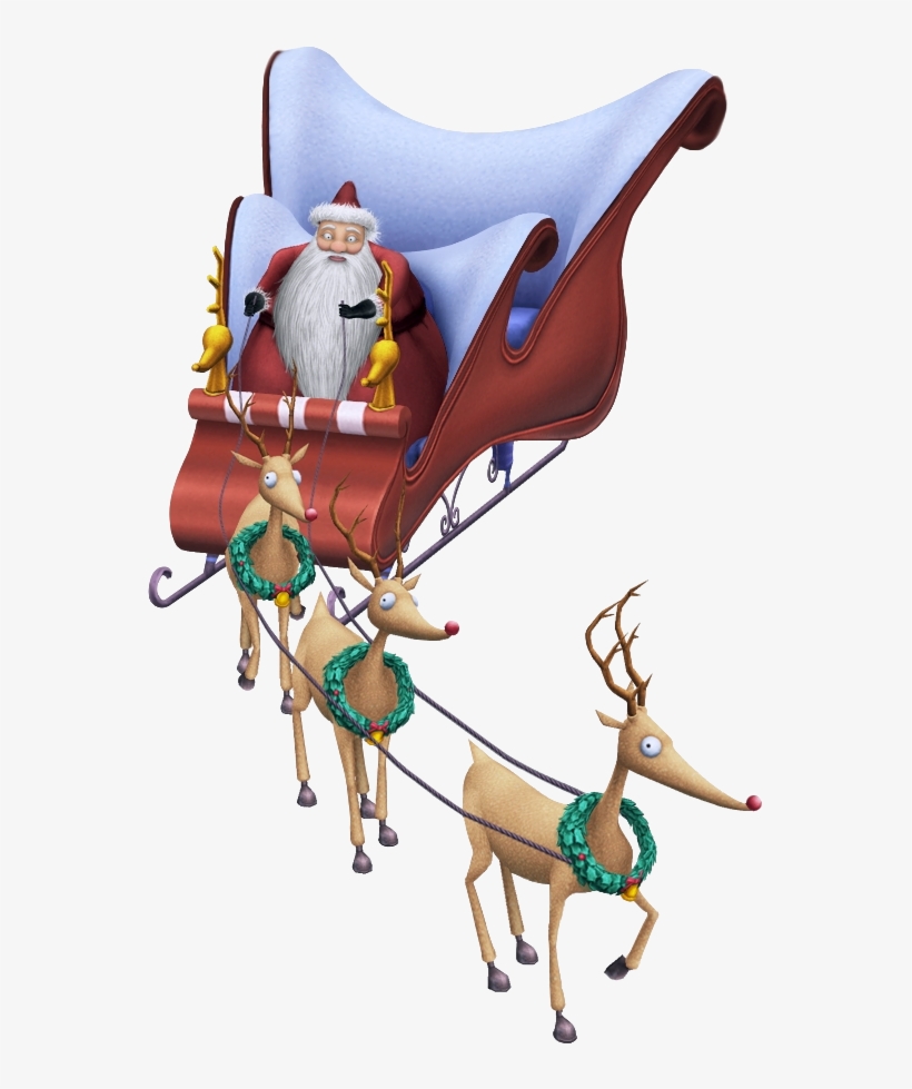 Detail Santa Sleigh And Reindeer Png Nomer 51