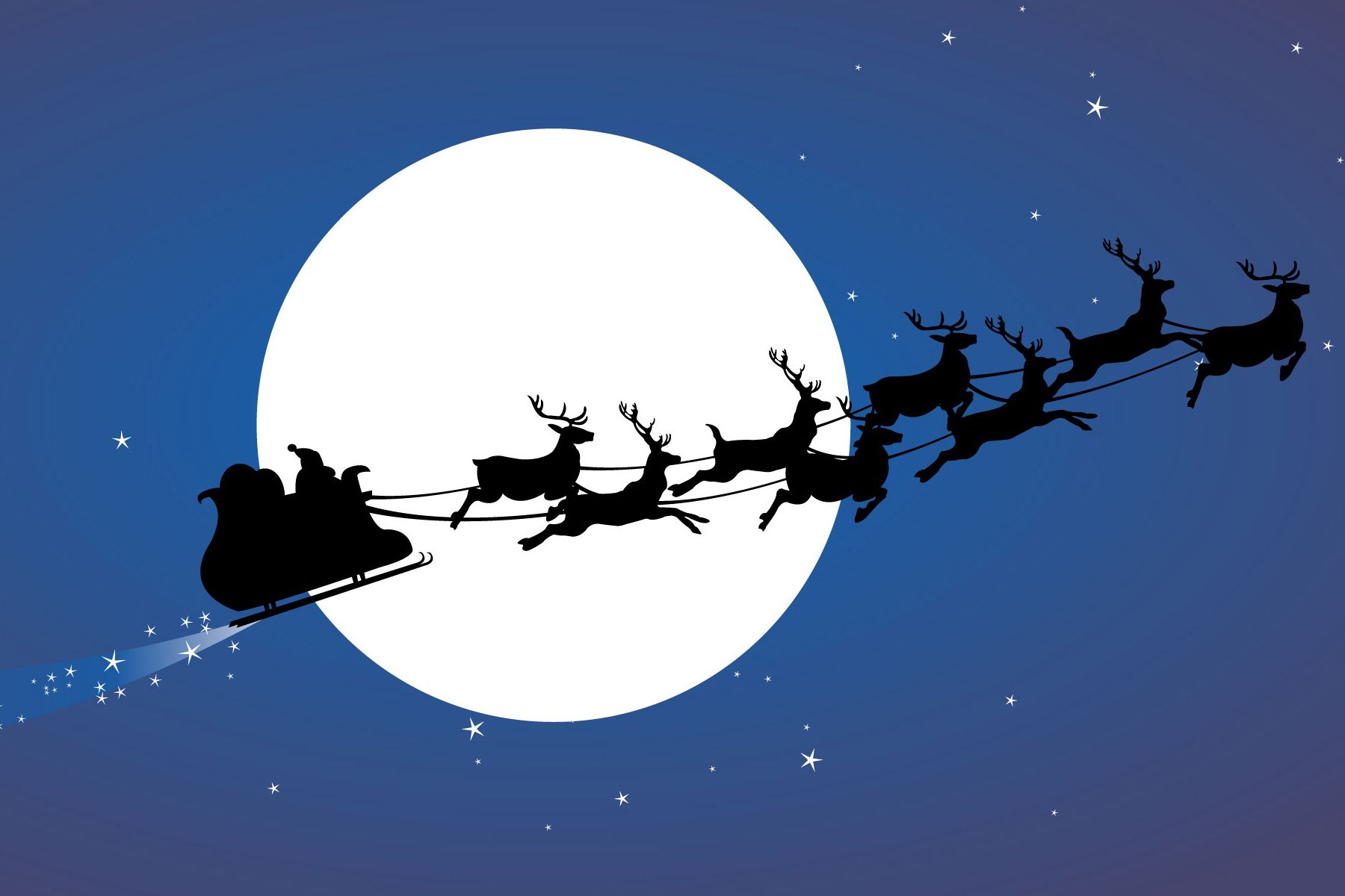 Detail Santa Sleigh Flying Clipart Nomer 40