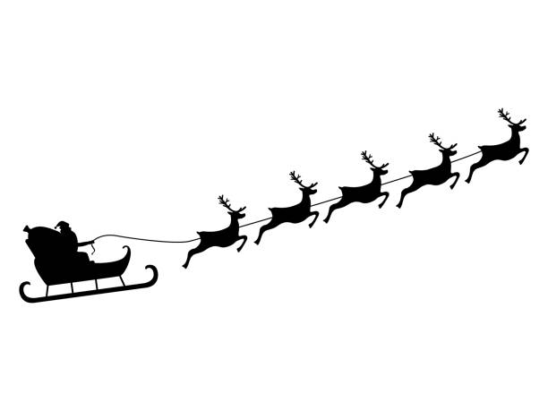 Detail Santa Sleigh Silhouette Free Nomer 10