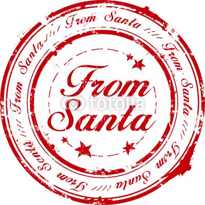 Detail Santa Stamp Clipart Nomer 2