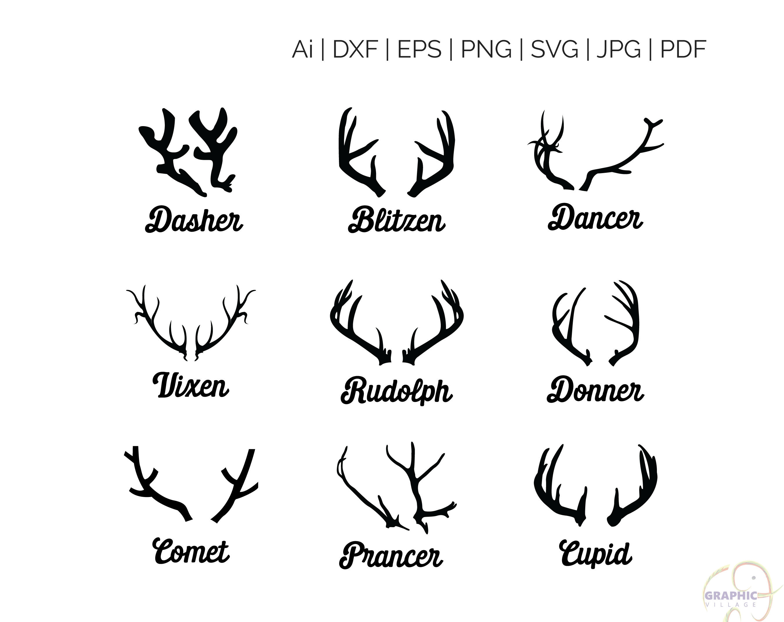 Detail Santas Reindeers Name List Nomer 42