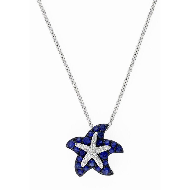 Detail Sapphire Starfish Necklace Nomer 3