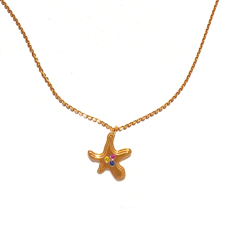 Detail Sapphire Starfish Necklace Nomer 47