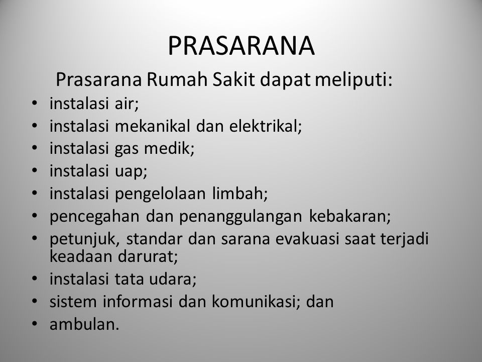 Detail Sarana Prasarana Rumah Sakit Nomer 34