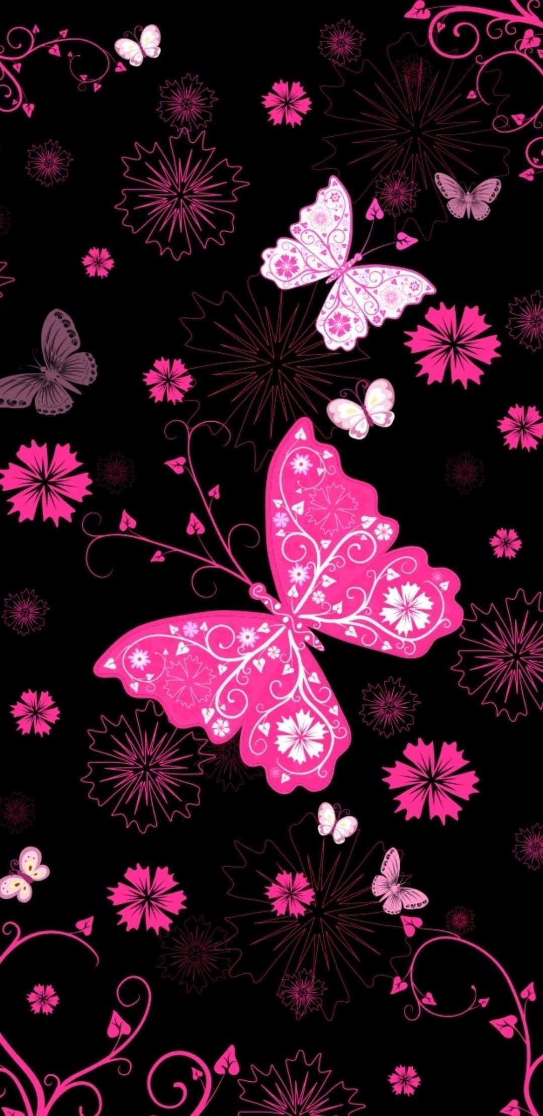 Detail Wallpaper Pink Black Nomer 17