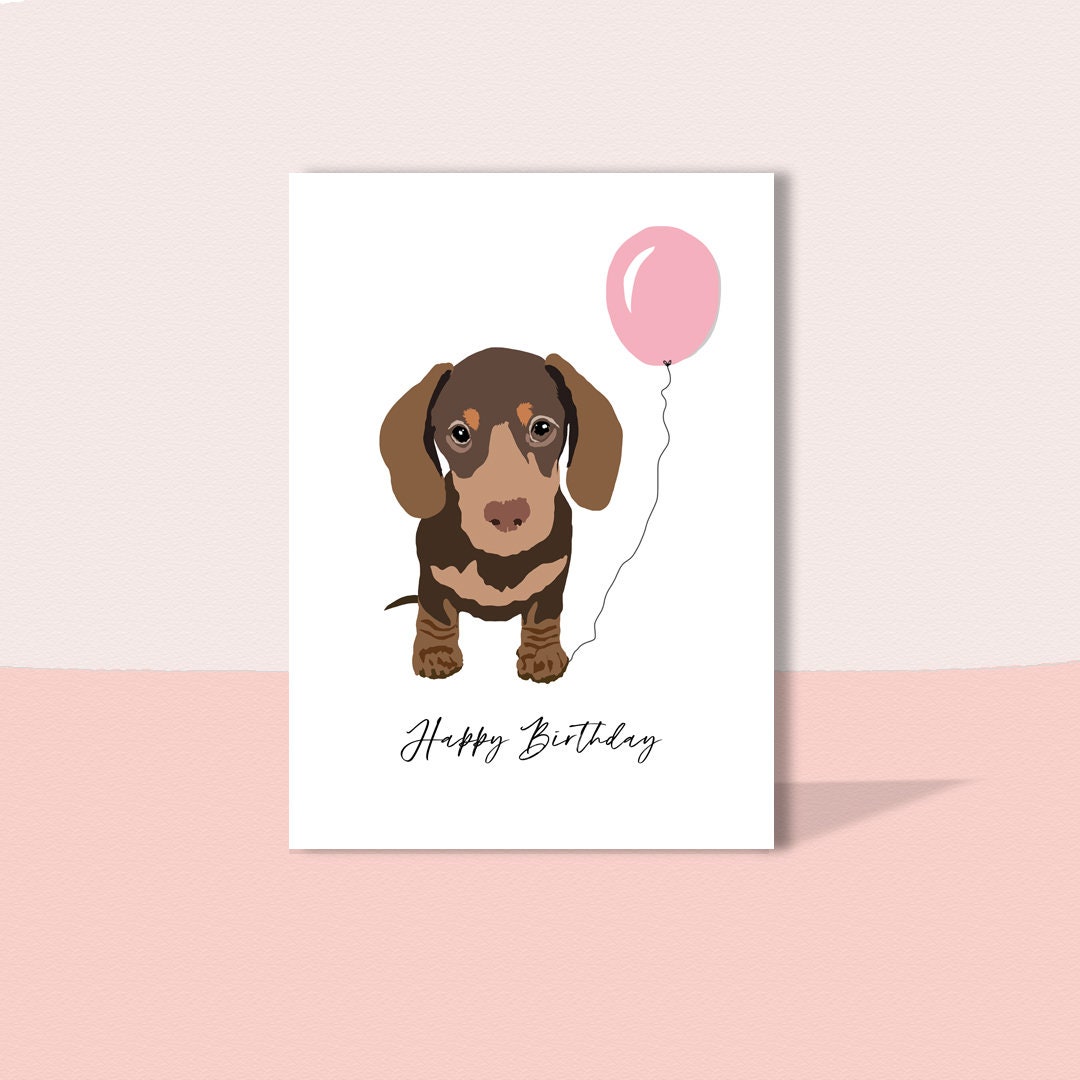 Detail Sausage Dog Happy Birthday Dachshund Nomer 45