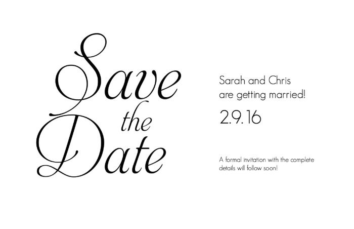 Detail Save The Date Font Nomer 2