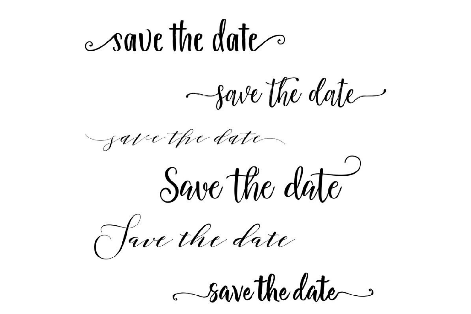 Detail Save The Date Font Nomer 25