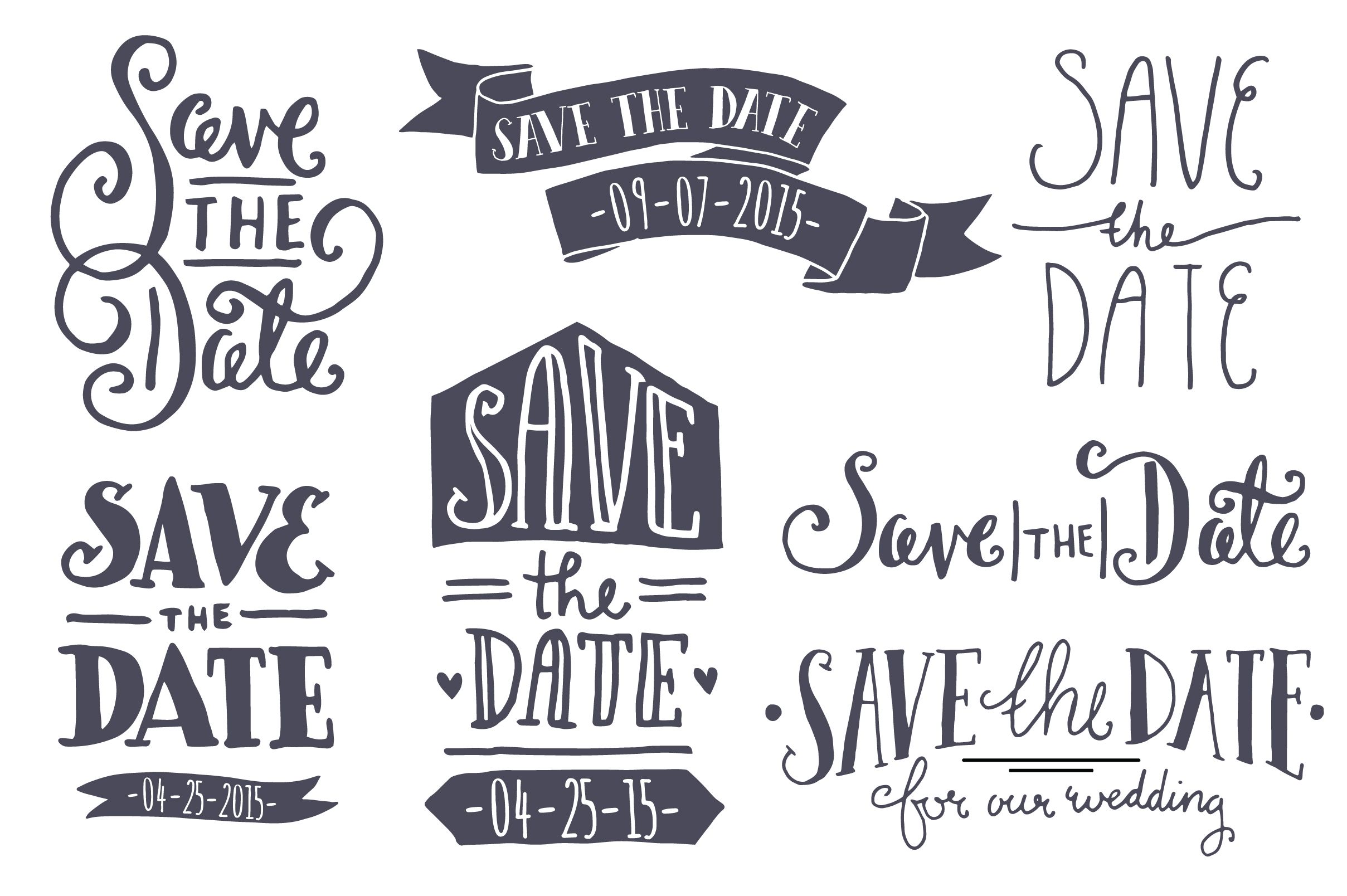 Detail Save The Date Font Nomer 8