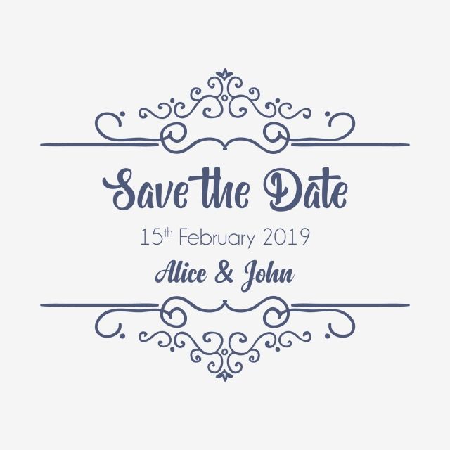 Detail Save The Date Vector Png Nomer 17