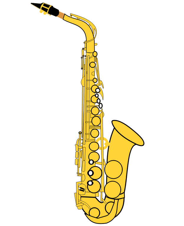 Detail Saxophone Clip Art Free Nomer 3