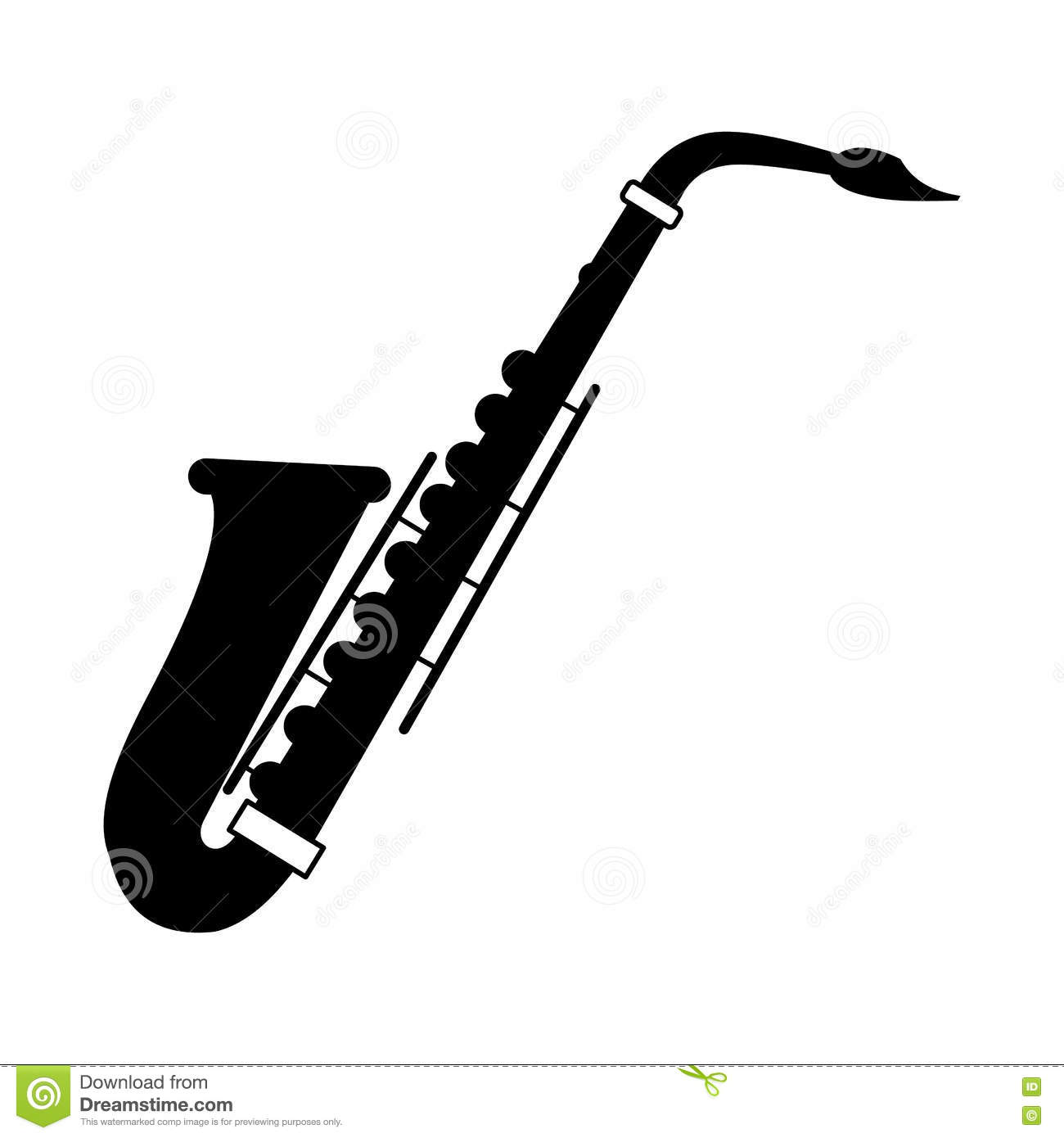 Detail Saxophone Clipart Black And White Nomer 13