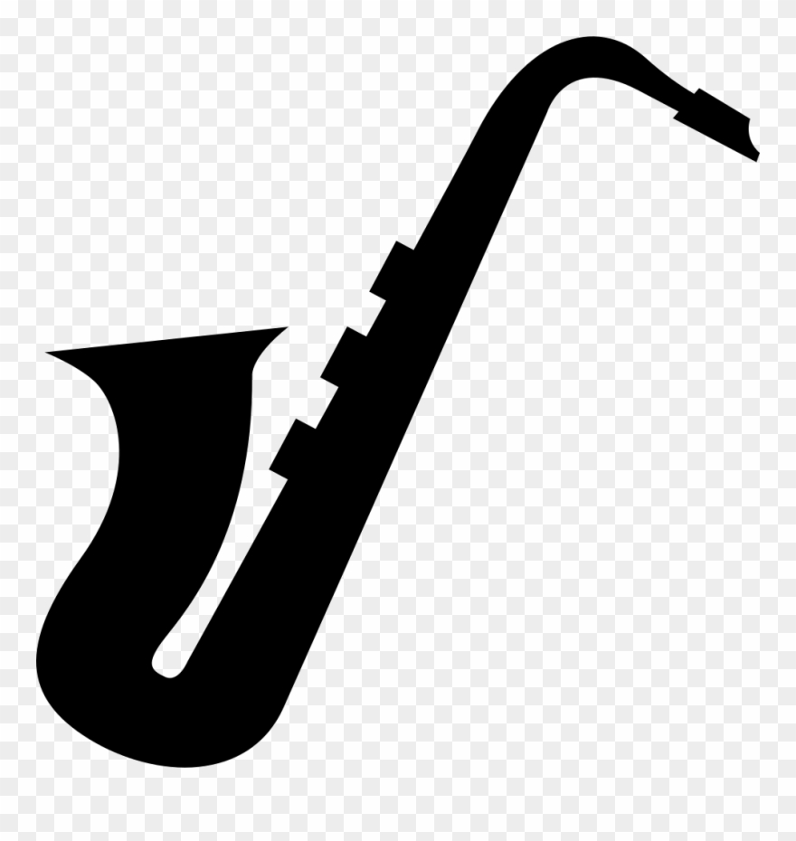 Detail Saxophone Clipart Black And White Nomer 16