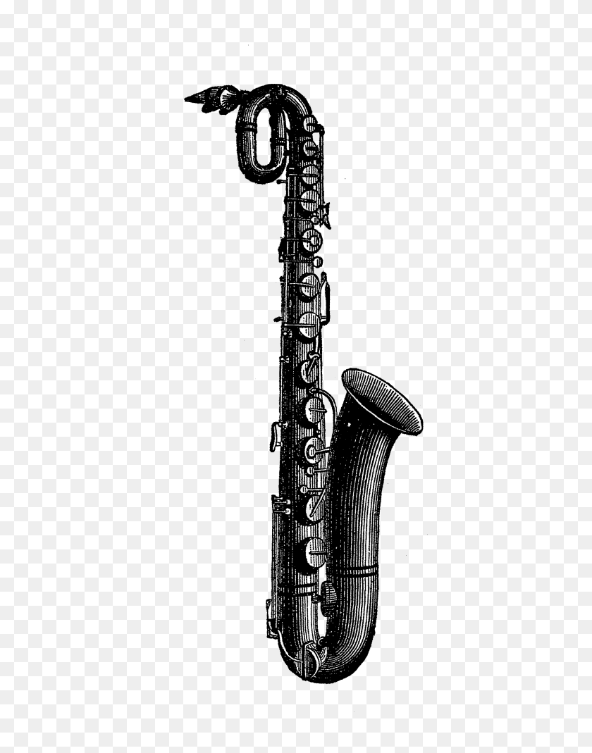 Detail Saxophone Clipart Black And White Nomer 38