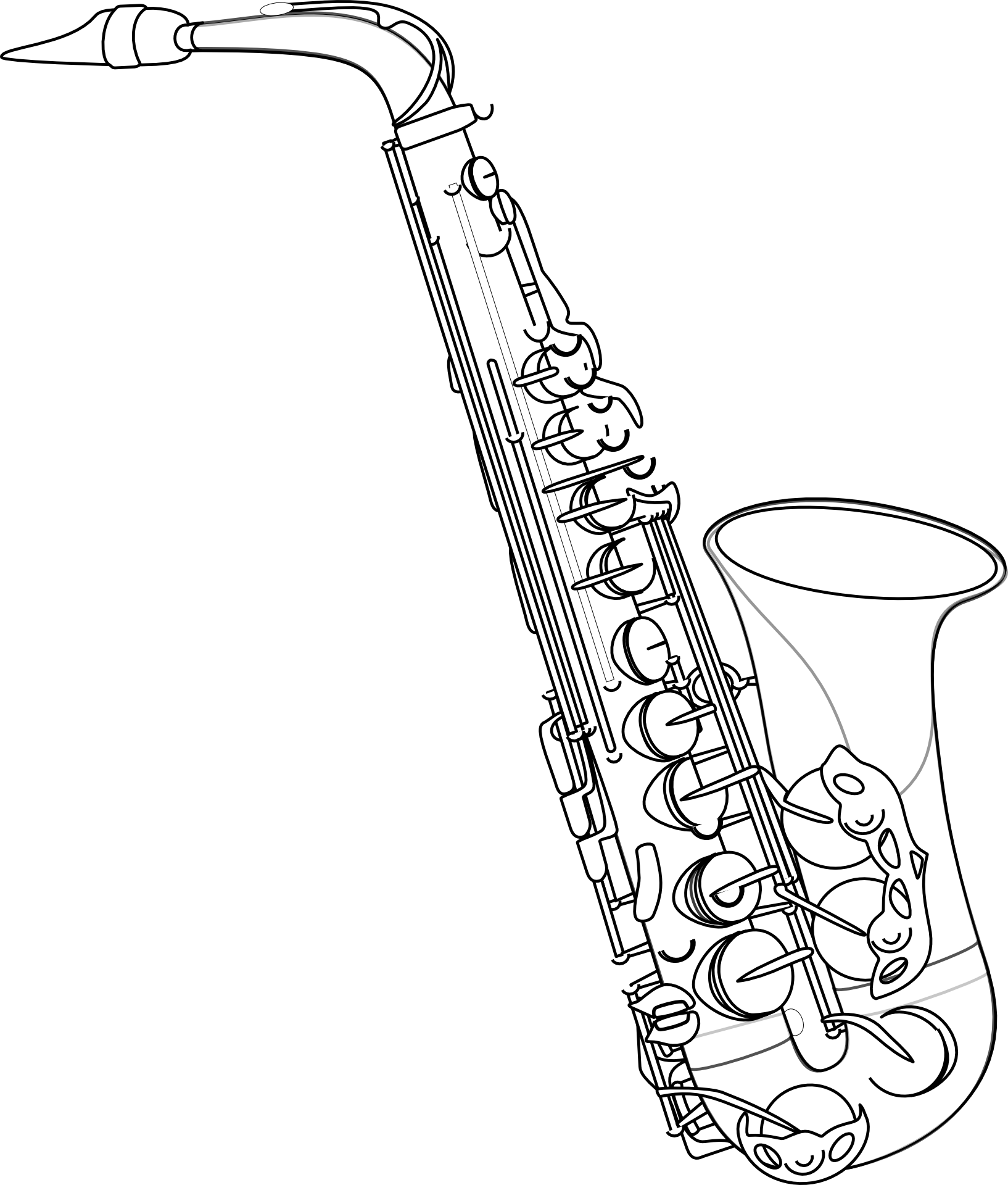 Detail Saxophone Images Clip Art Nomer 21