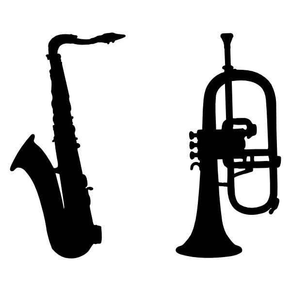 Detail Saxophone Silhouette Clip Art Nomer 10