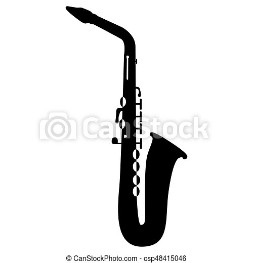 Detail Saxophone Silhouette Clip Art Nomer 16