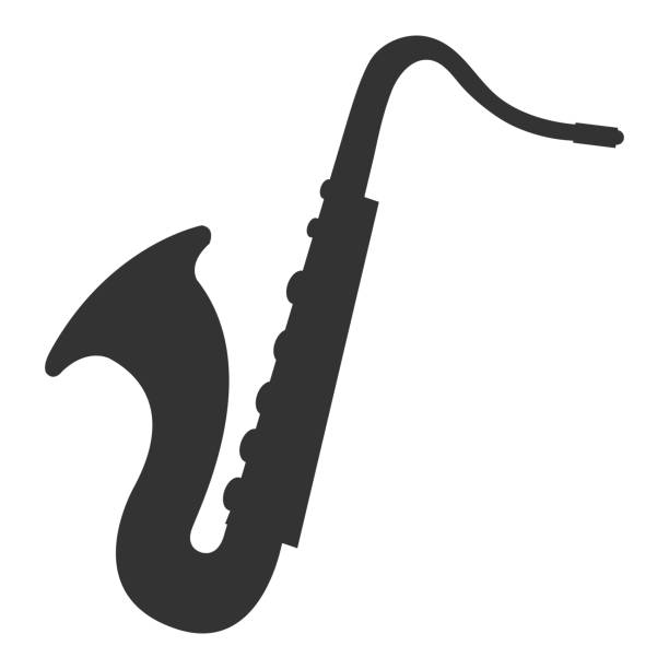 Detail Saxophone Silhouette Clip Art Nomer 21