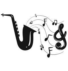 Detail Saxophone Silhouette Clip Art Nomer 28