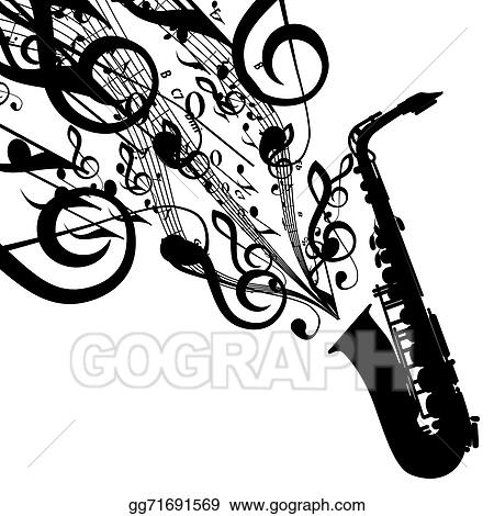 Detail Saxophone Silhouette Clip Art Nomer 30