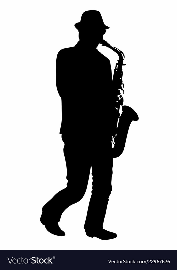 Detail Saxophone Silhouette Clip Art Nomer 32