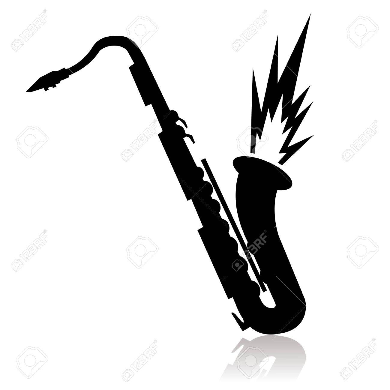 Download Saxophone Silhouette Clip Art Nomer 39