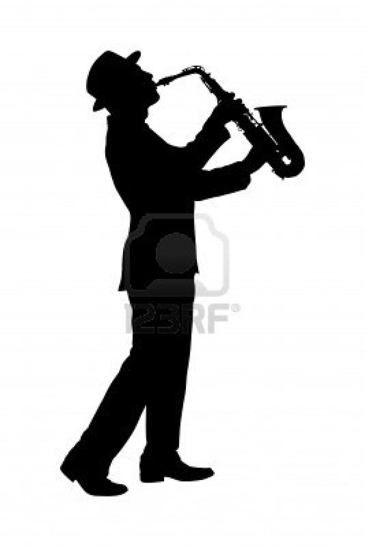 Detail Saxophone Silhouette Clip Art Nomer 41