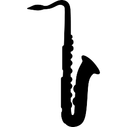 Detail Saxophone Silhouette Clip Art Nomer 5