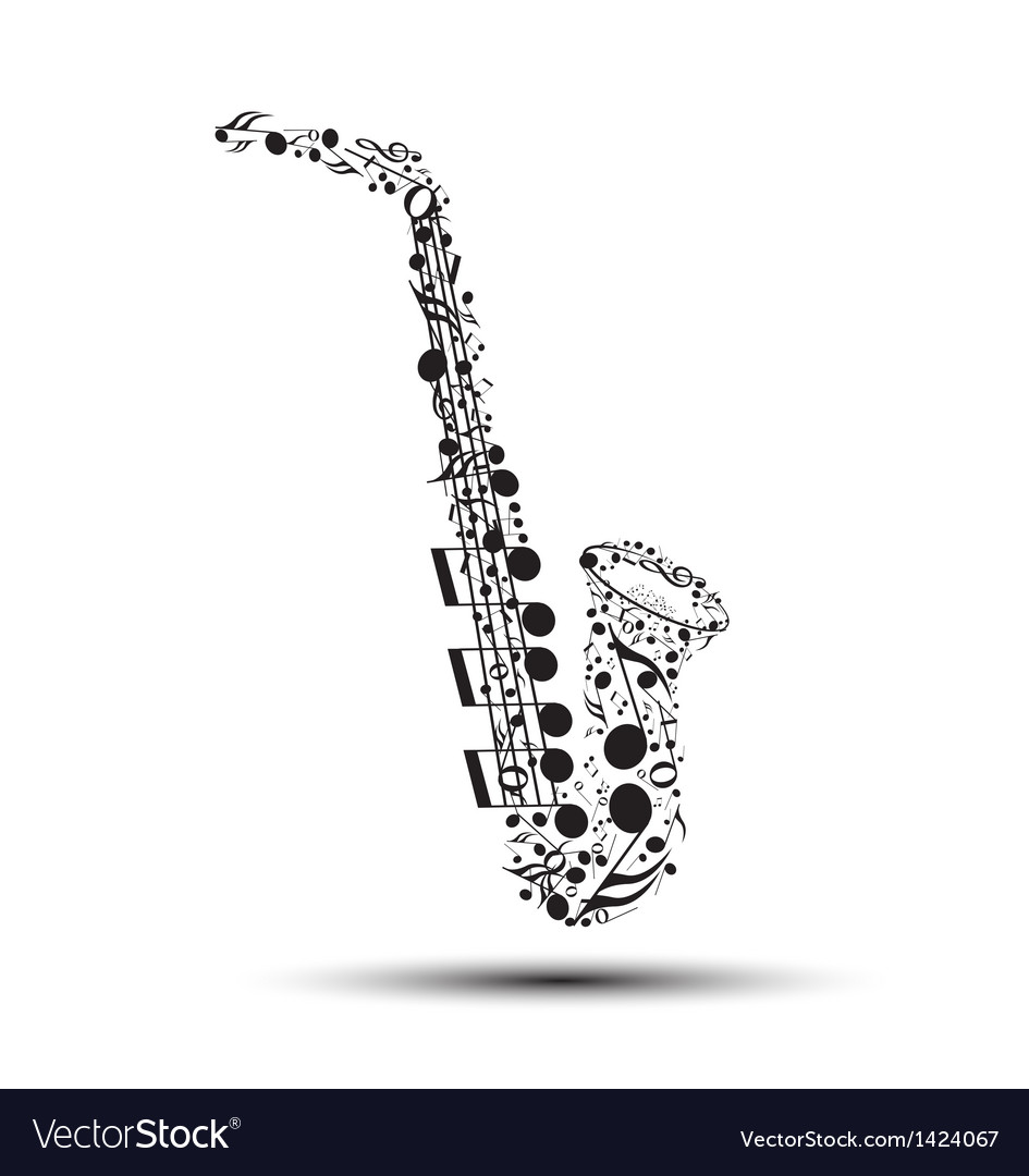 Detail Saxophone Silhouette Vector Nomer 16
