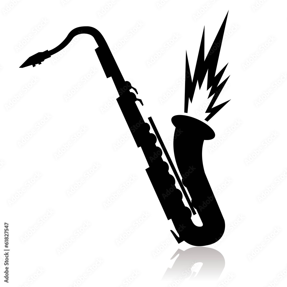 Detail Saxophone Silhouette Vector Nomer 23