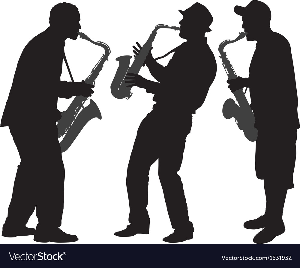 Detail Saxophone Silhouette Vector Nomer 26