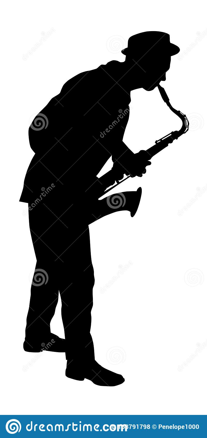 Detail Saxophone Silhouette Vector Nomer 29