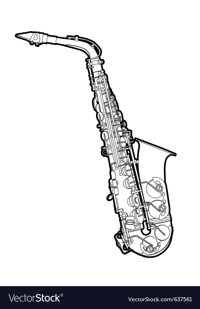 Detail Saxophone Silhouette Vector Nomer 31