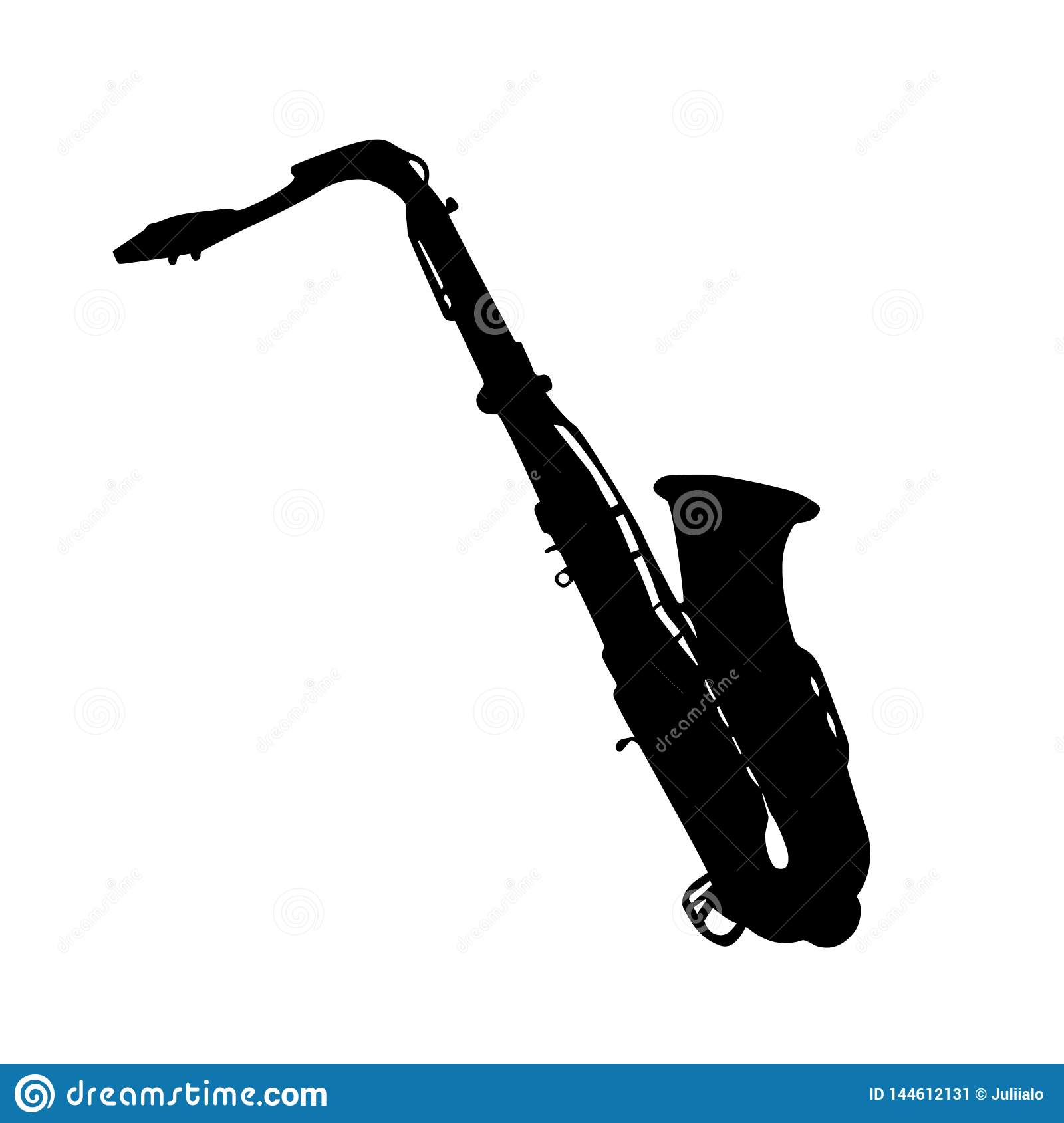 Detail Saxophone Silhouette Vector Nomer 44