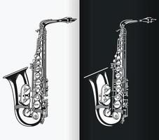 Detail Saxophone Silhouette Vector Nomer 56