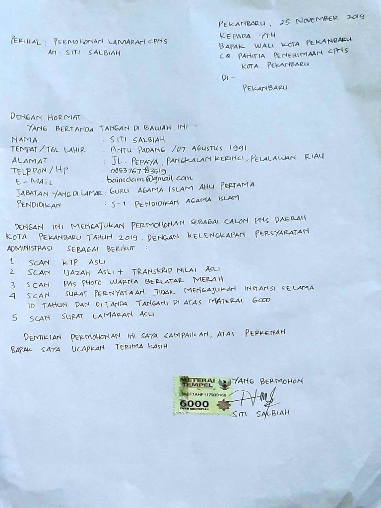 Detail Scan Surat Lamaran Nomer 34