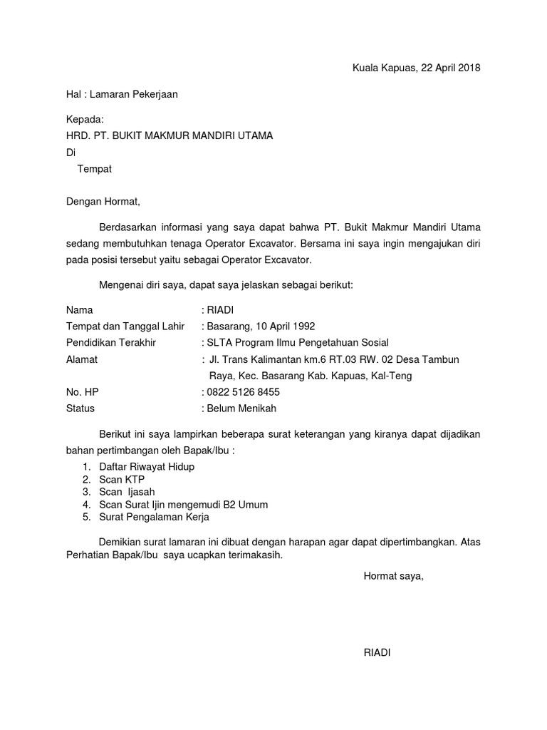 Detail Scan Surat Lamaran Nomer 36