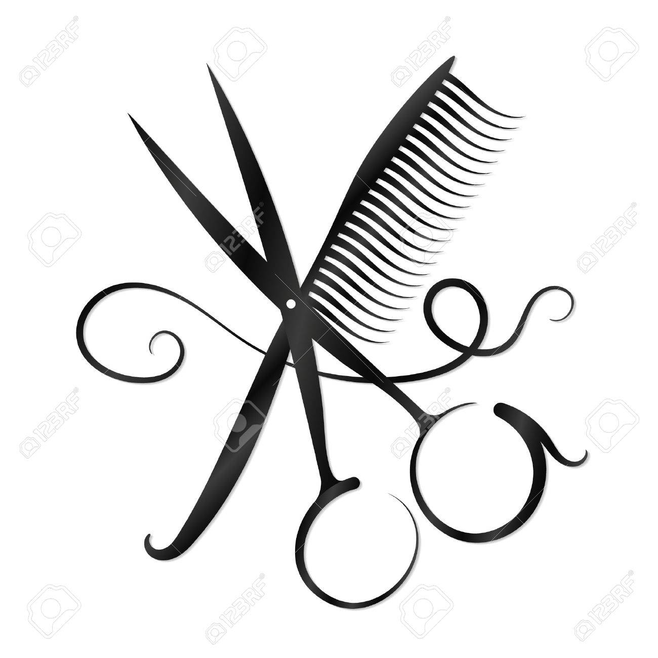 Detail Scissor And Comb Clipart Nomer 26